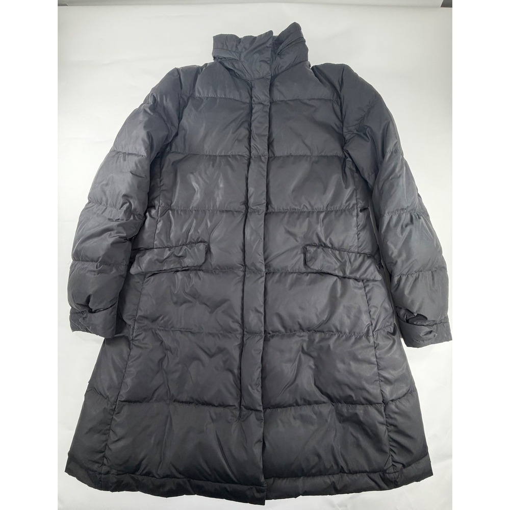 Uniqlo Ines De La Fressange Womens Large Black Long Puffer Coat Down Parka